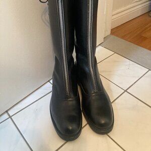 Vtg 1991 Police/Military Motorcycle fetish leather mens Boots sz 13